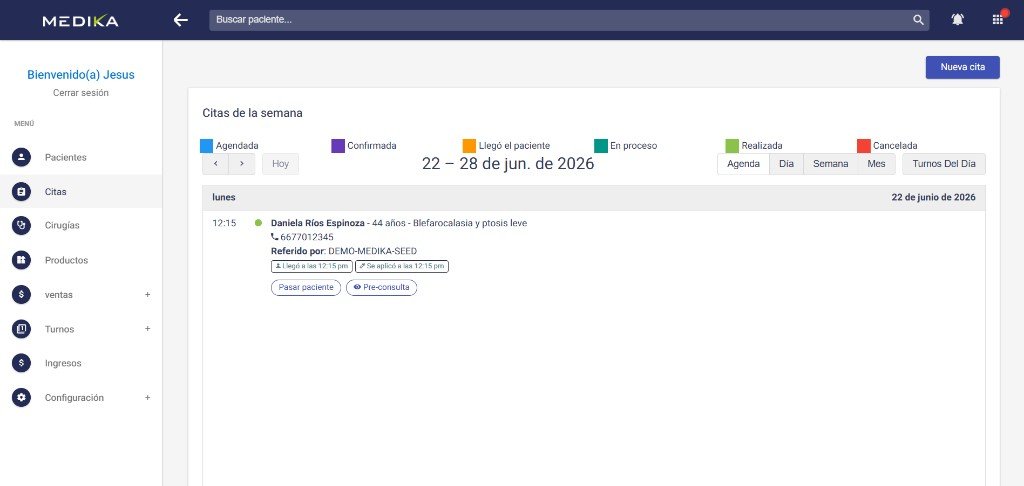 Agenda y citas — vista previa Simplimed